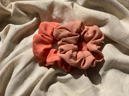 Daffodil Apricot Scrunchie